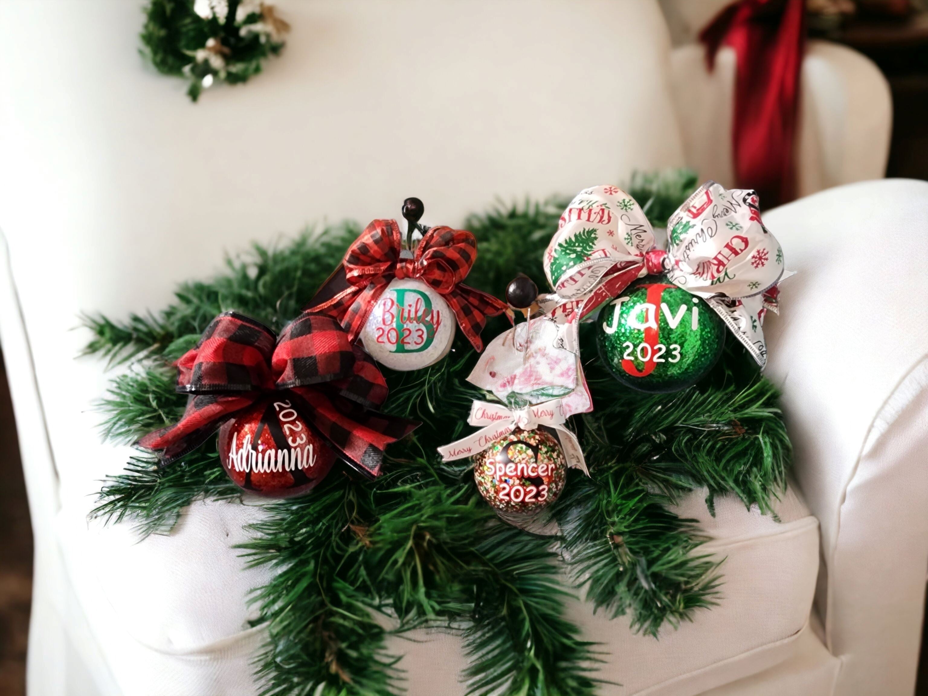 Personalized ornaments Gravesfamilycreations